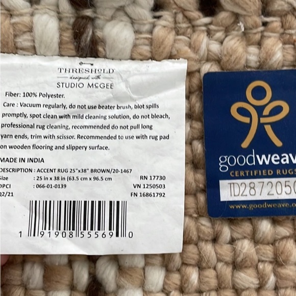 Pre Owned Neutral Woven Rug by Threshold by Studio McGee for Target - Picture 6 of 8